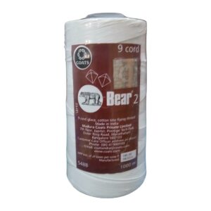 Bear 2 No. best for manjha making well absorbent and sharpen kite Flying thread , 1000 meter each , 9 cord