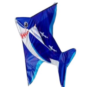 PatangDori Blue Big shark Kite 126 x 133 cm Fancy ripstop kite