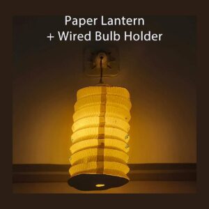 Decorative Paper Lamp with Electric Bulb Holder