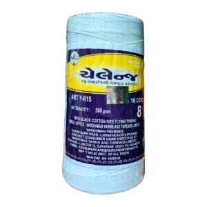 PDC Vardhaman Challenge 8 No. 100% glace Color cotton kite flying thread 16 cord 500gms : Can be used for