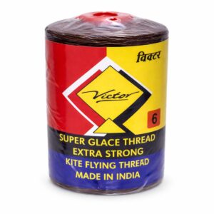 Victor 500 gram 100% Original brown color cone : Strong Glaced cotton kite flying thread cone