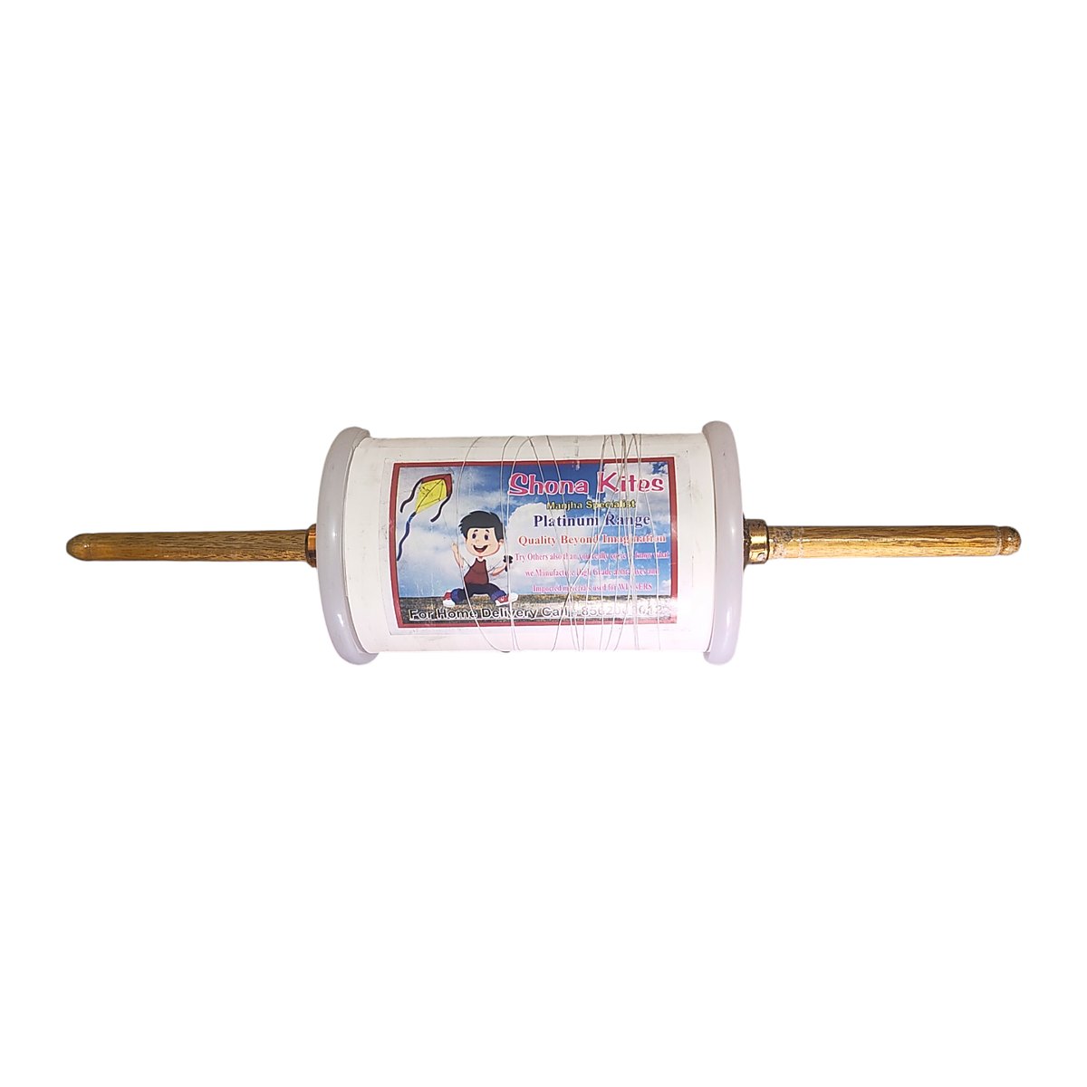 Shona kites Ak 56 Platinum Plus 250 Gm 8-10 Times Coated Manjha ( Special Fiber Charkhi )
