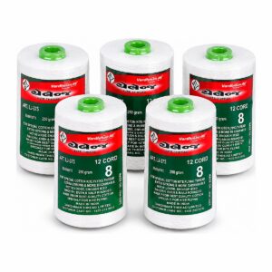 PDC Vardhaman Challenge 8 No. 100% glace Color cotton kite flying thread 12 cord 250 gms pack of 5 : Can be