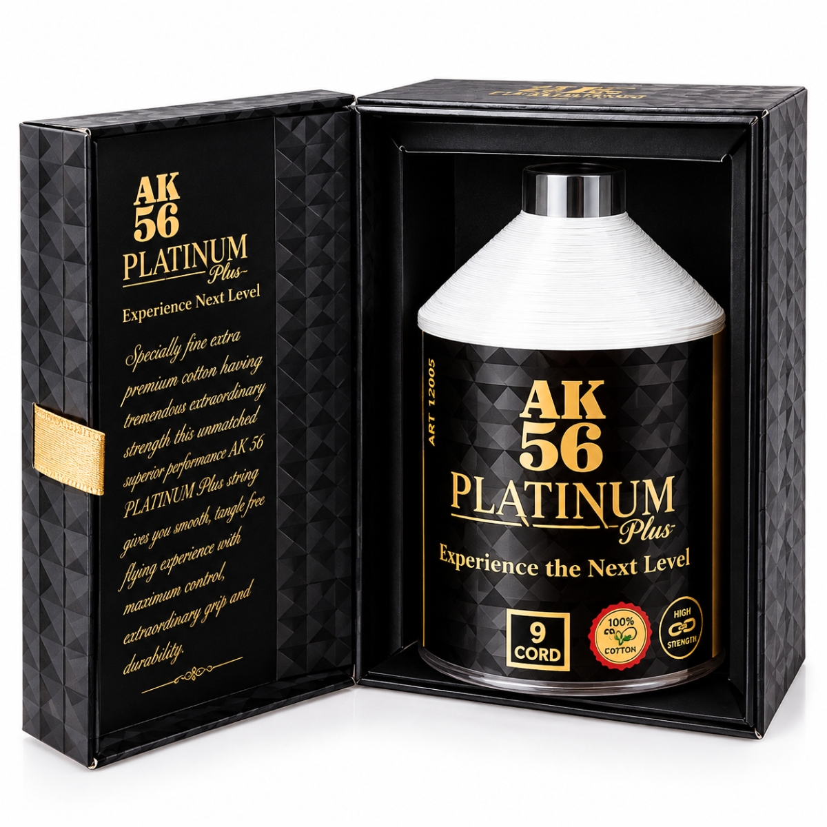 ORIGINAL AK 56 Platinum Plus Premium kite flying thread 9 cord (PLY) : High Strength : For making best quality manja - Image 3